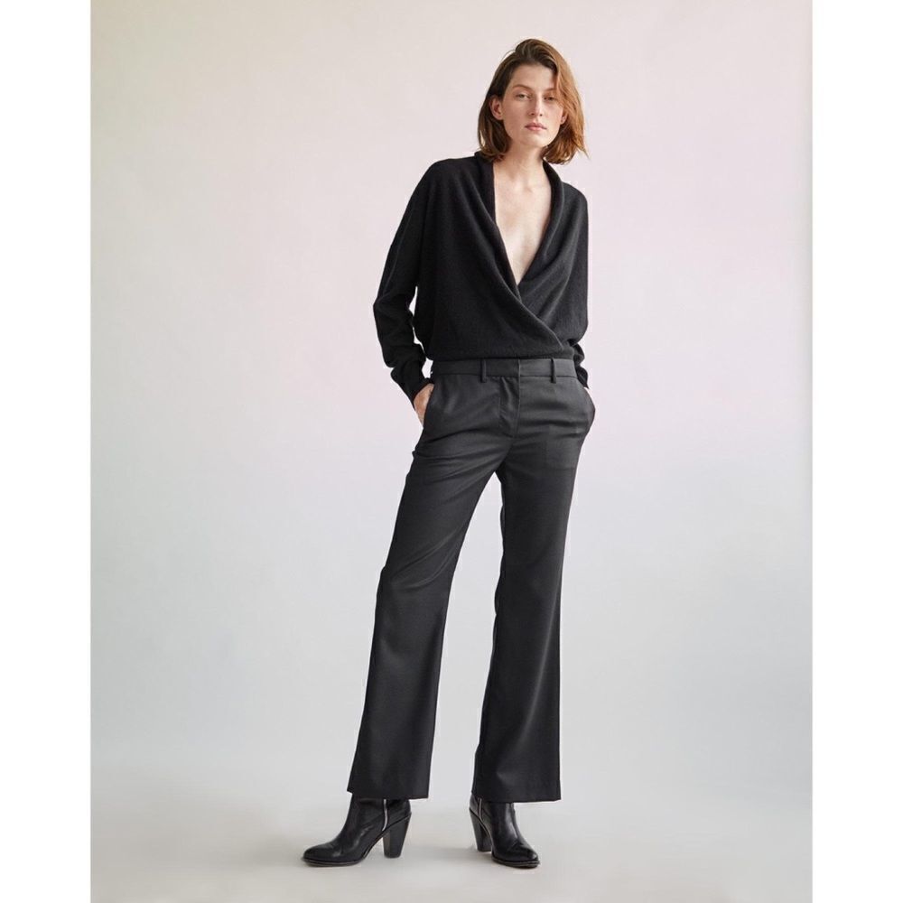 Nili Lotan 100% wool mid rise Maxine pant